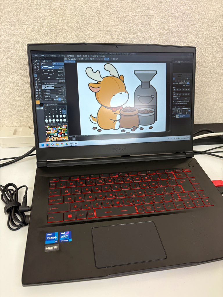 ポケット付きエプロン(焙煎シカ太郎)