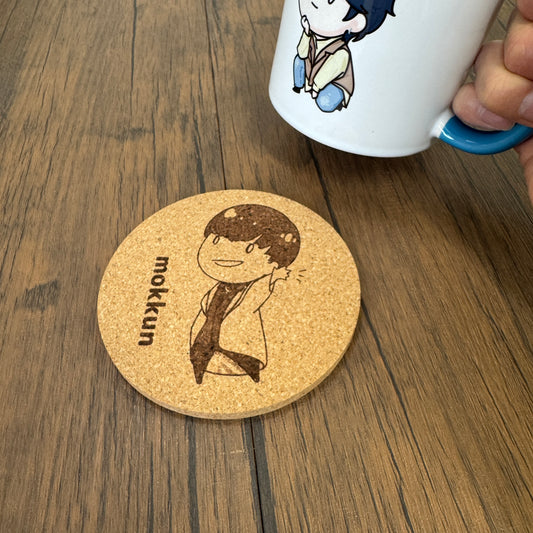 コルクコースター（手話もっくん）