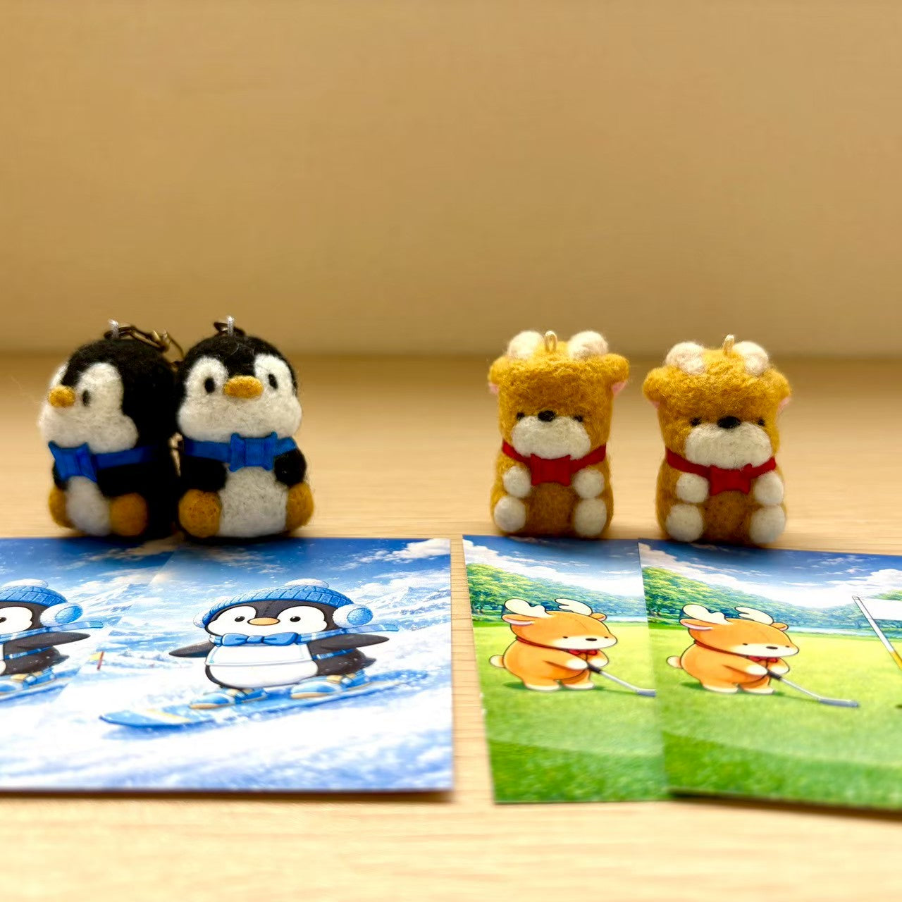 羊毛フェルトキーホルダー（ペンきち）ワクワク抽選エントリーカード